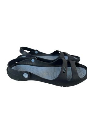 Crocs Cleo II Navy Blue Comfort Flip Flop Sandals Lightweight Womens 8 Beach